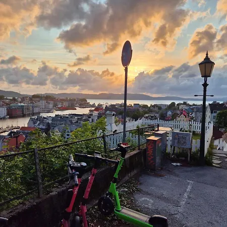 Nydelig Hus Med Privat Hage Og Fantastisk Utsikt Over Fisketorget, Bryggen Og Sentrum Lejlighed Bergen